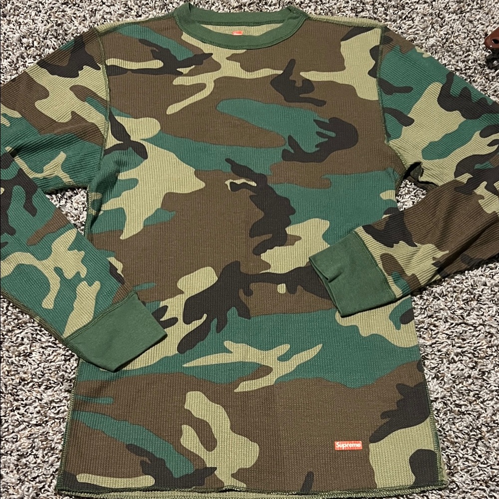 Supreme Camouflage Thermal Long Sleeve Top - Green/Brown